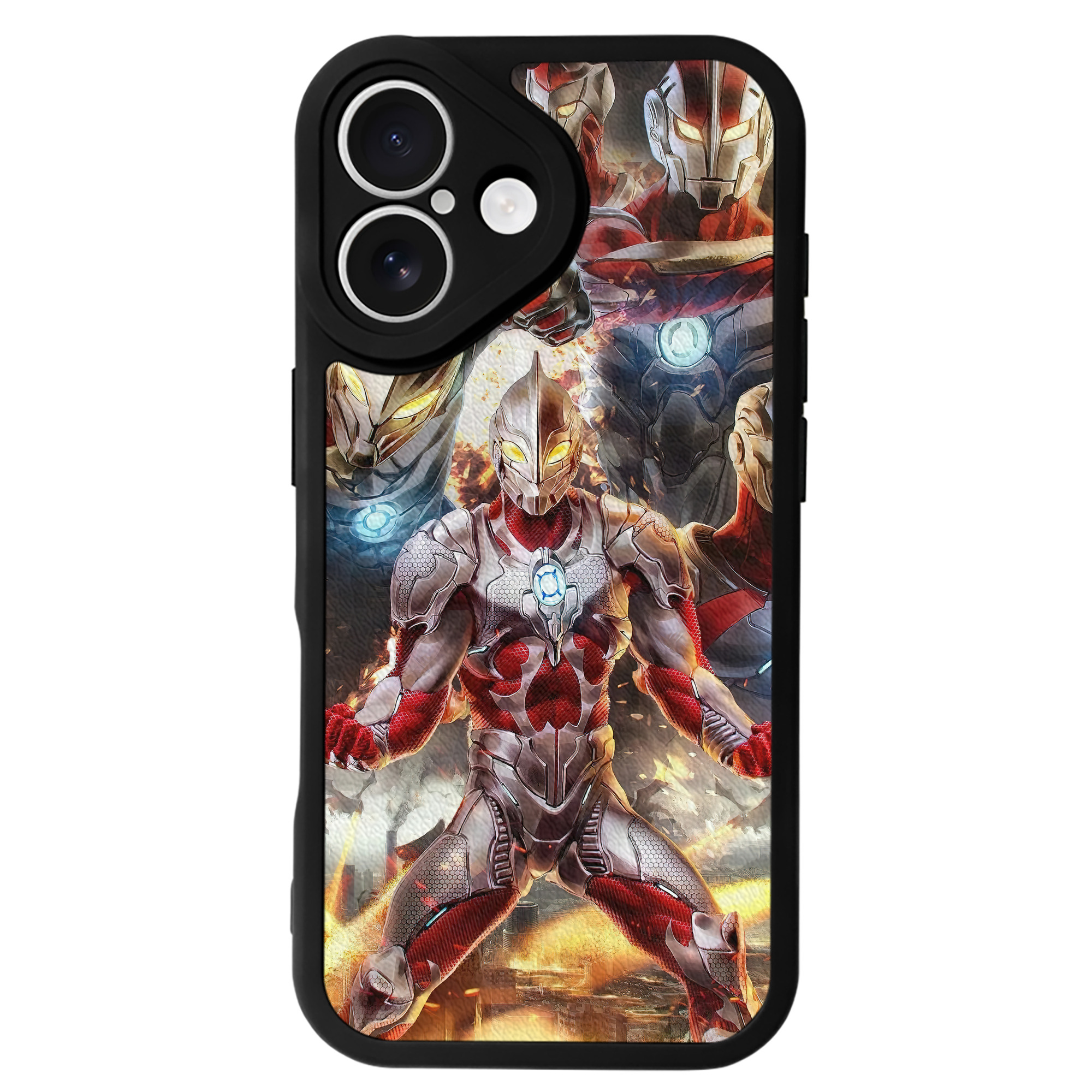 （画像用） ウルトラマン Ultraman 【iPhone 16シリーズ対応】シリコンスマホケース（レザー調） 材質：シリコン